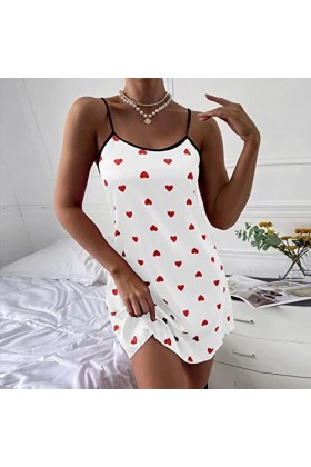 Briskorry Sous-vêtements sexy pour femme - Robe de nuit Stain Lady - Confortable - Dos nu - Grande taille