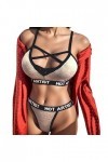 Zannycn Ensemble de lingerie sexy pour femme - Ensemble licol - Tenue sexuelle - Ensemble de sous-vêtements pour femme - Sout