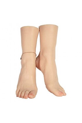 WRQ 1 Paire Silicone Pieds Modèle Jouet Pied Pied Mannequin Silicone Fétiche Vaisseaux Sanguins Visibles Dernier Modèle Fille