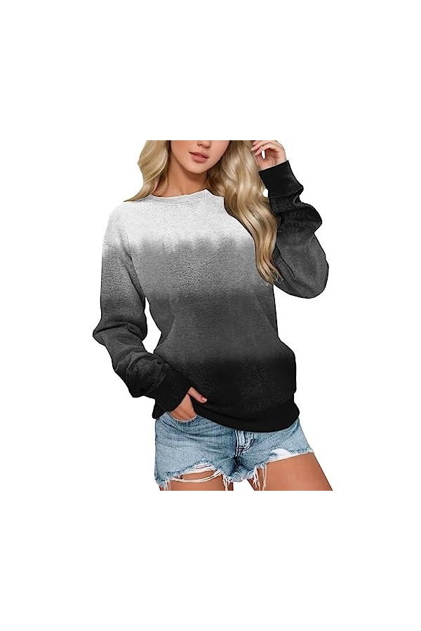 Mymyguoe Sweat à capuche pour femme - Sweat-shirt chaud et tendance pour filles mignonnes - Ample - Avec capuche - Vintage - 