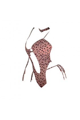 Lingerie Sexy imprimé léopard sans enlever lentrejambe Sexy Hot Queen passionné Rose désir Lapin Fille Combinaison Lingerie 