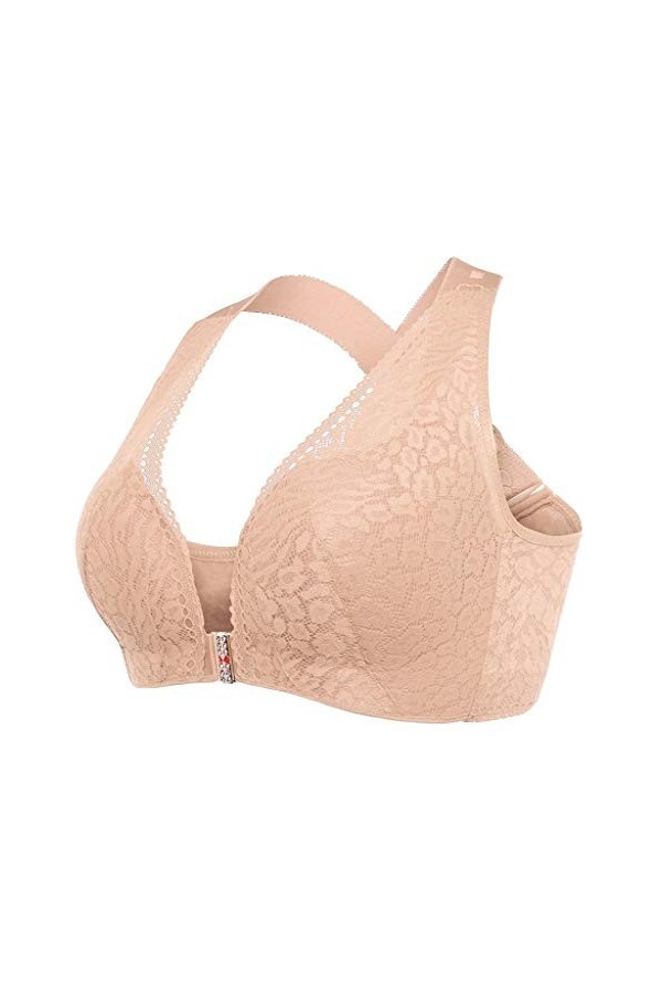 Ensemble Lingerie Robuste Soutien-Gorge de Levage de Posture Extra-élastique avec Fermeture à lavant pour Femmes Lingerie Se