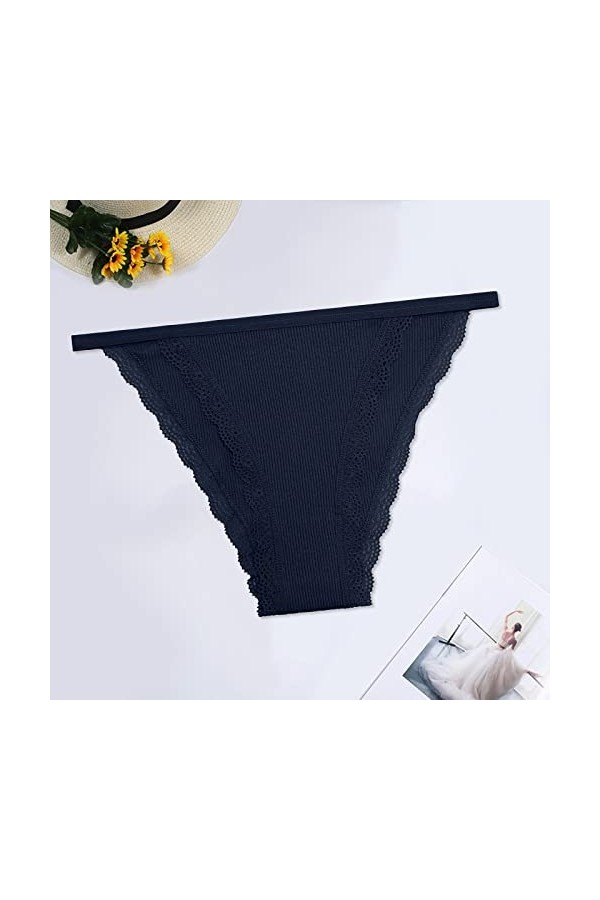 HELLORSOON Culotte Dentelle Femme,Sexy Séduction Transparence Subtile Absorbant Body Lingerie Shorty pour Femme