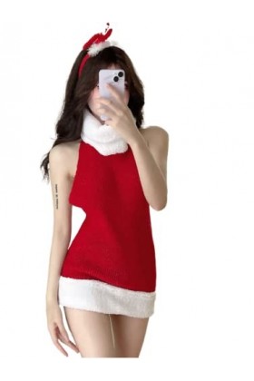 LureZone Chemise japonaise dos nu sexy pour femme Anime Jeu de rôle Vierge Killer Robe pull Bikini Bas de lingerie tricoté 9