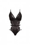 liaddkv Dentelle V Teddy une pièce Deeply Sexy Bébé Poupée Femme Costume Sexy Noël Lingerie, Noir , L