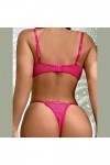liaddkv Dentelle Rose Jaune Couture Mince Respirant Dos Nu Ensemble de Lingerie Européenne Américaine Sexy Soutien-gorge en D