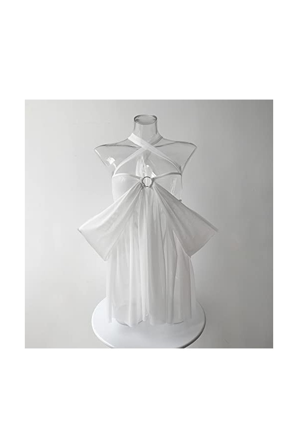 Lingerie Femme Sexy Ensemble Homme Sexy Hot y28.k Lingerie Sexy pour Femmes translucide Couleur Unie Douce Robe Costume Strin