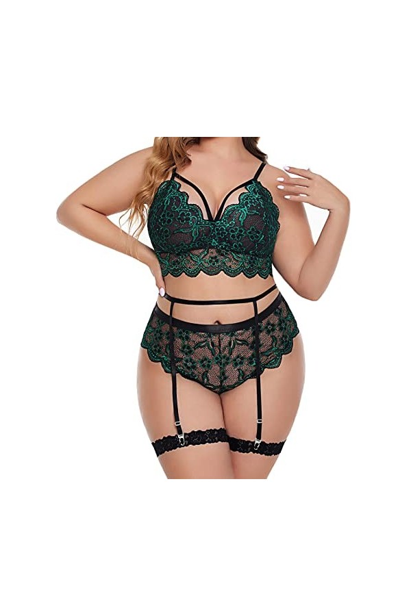 Lingerie Sexy Ensemble Femme Sexy Ensemble Soutien Gorge et String Dentelle Vêtements De Nuit 2 Pièce sous-Vetements Erotique