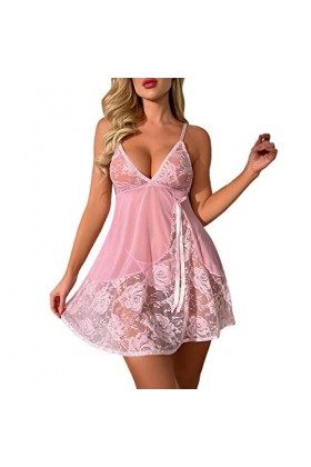 Lingerie Femme Sexy Ensemble Homme Sexy Hot y*2k Femmes Sexy Dentelle Splice Lingerie Dos Pyjamas Chemise de Nuit Lingère Sex