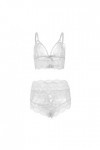 sous-Vetements Femme Sexy Lingerie Sexy Ensemble Erotique Vêtements De Nuit 2 Pièce Ensemble Soutien Gorge et String Dentelle