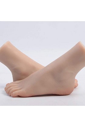 WRQ Silicone Pieds Modèle, 1 Paire Réaliste Fillepied Chaussette en Silicone Fille Pieds Mannequin Modèle Pied Outils pour Ch