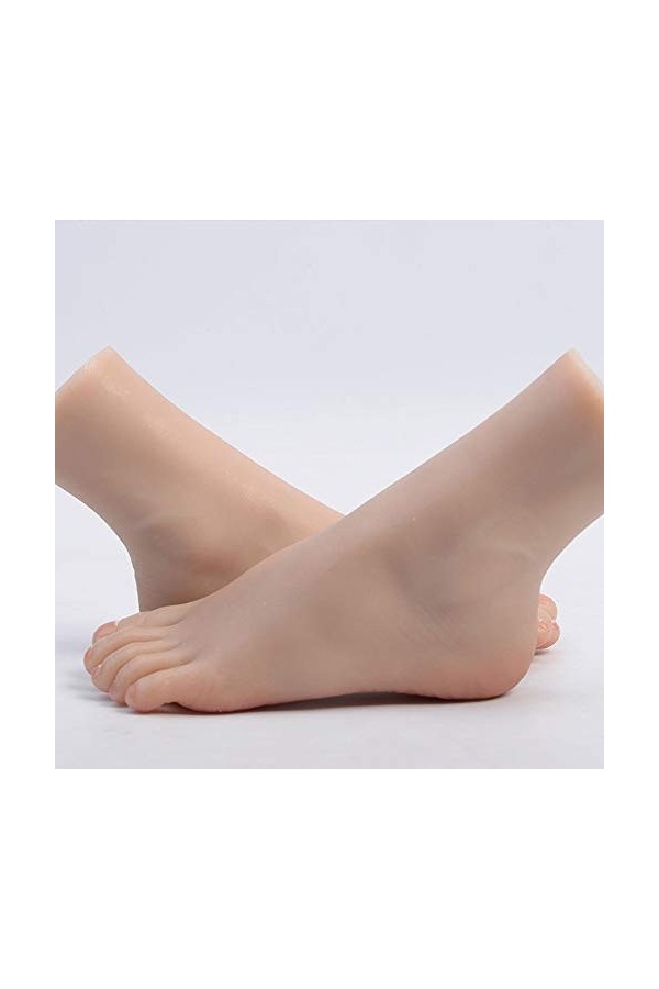 WRQ Silicone Pieds Modèle, 1 Paire Réaliste Fillepied Chaussette en Silicone Fille Pieds Mannequin Modèle Pied Outils pour Ch