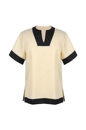 T-shirt de sport à manches courtes pour homme - Pour Halloween, Noël, cosplay, clubwear - Coupe droite, jaune, XXL