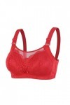 Zannycn Bralette Gorsenia Soutien-gorge dallaitement sans armatures Gros seins Bustier Femme sans armatures, rouge, 42