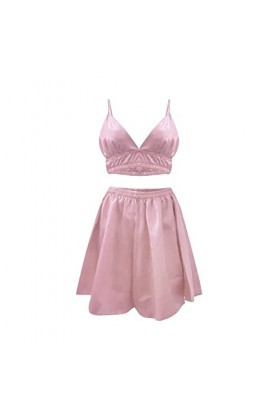 XIUH Kimono court en satin pour femme - Sans fil - Robe de nuit sexy - Robe de nuit en dentelle - Broderie - Robe de nuit sex