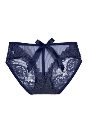 HELLORSOON String Dentelle Femme,Sexy Dentelle Transparence Subtile Échancré Culotte en Dentelle Culotte Coton