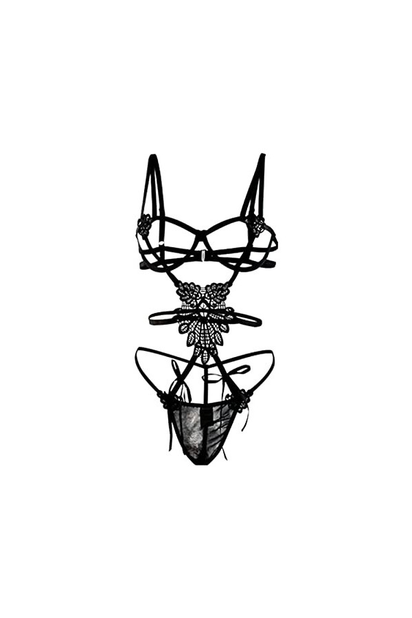 Lingerie Nuisette Femme Lenceria Extreme Sexy Dessous New Luxury Sexs Noir Femme Sexy Jarretière Lingerie Sexe Soutien-Gorge 