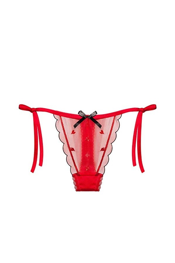 sous-vêtements Thong Thong Pantalons Femmes Dames Dentelle Sexy Culottes Tenue Sexy Ronde Red, One Size 
