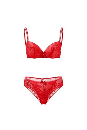 Zannycn Lingerie sexy pour femme - Sous-vêtements sexy - Grandes tailles - Sous-vêtements pour femme - Lingerie sexy, rouge, 