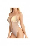 Beauty Backwear Femme Plus Taille Dos Ouvert Soutien-Gorge Intégré Shaper sans Couture Ouvert Entrejambe Bustier Vintage