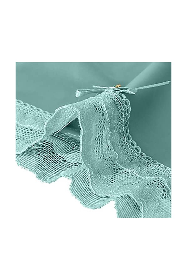 HELLORSOON String pour Femme,Sexy Séduction Maille Transparente en Soie Body Lingerie Shorty pour Femme