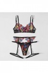 Lingerie Femme Sexy Ensemble Homme Sexy Hot y.2k 3 Ensemble avec des Ceintures de jarretière Sexy Lingerie Bra Dentelle pièce
