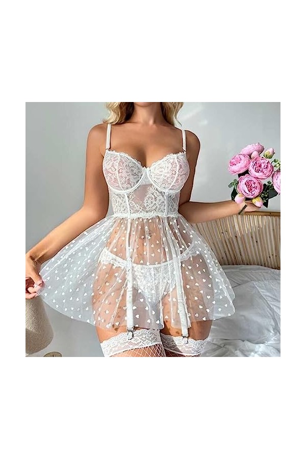 Lingerie Sexy Femme Body et Combinaison Lenceria Extreme Sexy Dessous New Luxury Sexs Noir Couleur Femmes Sexy Jarretière Lin