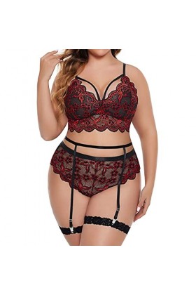 Lingerie Sexy Ensemble Femme Sexy Ensemble Soutien Gorge et String Dentelle Vêtements De Nuit 2 Pièce sous-Vetements Erotique