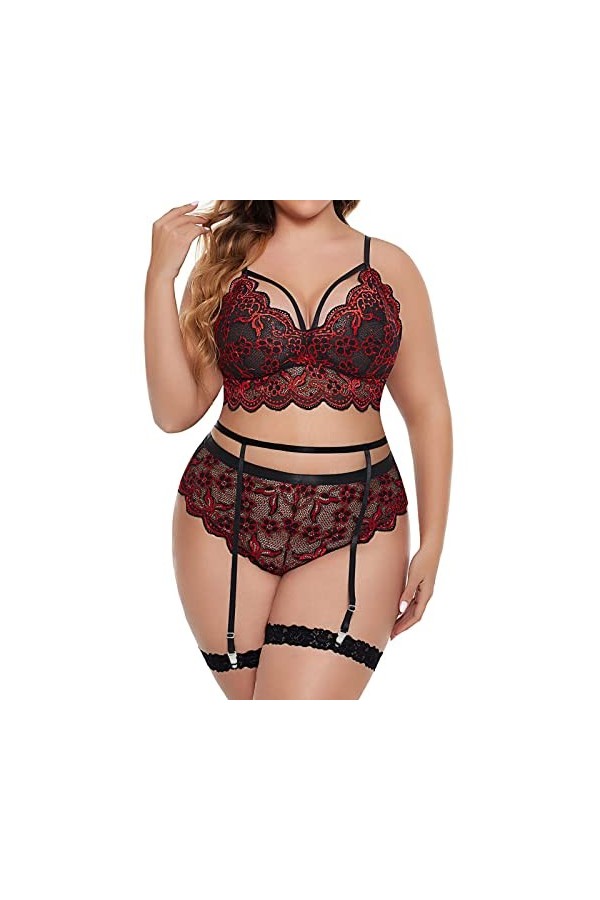 Lingerie Sexy Ensemble Femme Sexy Ensemble Soutien Gorge et String Dentelle Vêtements De Nuit 2 Pièce sous-Vetements Erotique