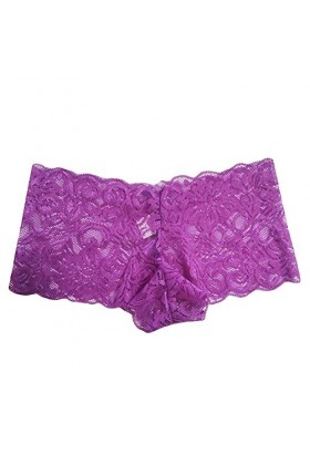 Culottes Femme Sexy Panties Dentelle sous-Vetements Ouvert String Chic Respirant Confortable Lingerie Patchwork Taille Fendue