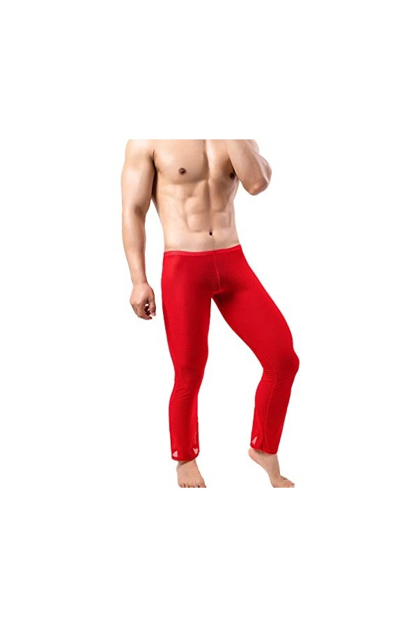 OUAPPA sous-vêtements Sexy pour Hommes Slip Respirant en Maille Lingerie Dentelle Sexy Homme