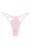 Dorjuli G String transparent pour femme - String sexy - Taille moyenne - Sous-vêtements - Sous-vêtements sexy, Rose, L