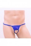 Sharplace 2 Pièces Homme String Homme Thong Ouverte Ficelle T-back Slip Culotte - Rouge + Bleu