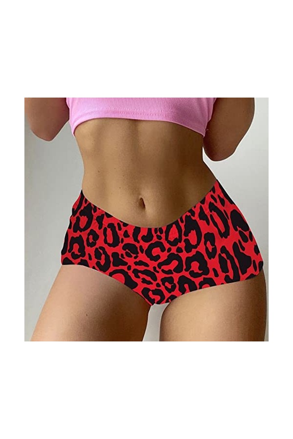 DUHGBNE Femmes Saint Valentin Imprimé Shorts Amusants Boxer Sous-vêtements Boyshort Culotte Femme Pyjama Photo Sous-vêtements