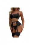 Lingerie Sexy Femme Coquine Hot Ouverte, Body en V-Cou Sexy en Dentelle avec Nuisettes pour Femmes Deep V One-Piece pour Femm