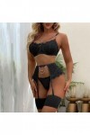 Lingerie Sexy Femme Coquine Hot Ouverte, Body en V-Cou Sexy en Dentelle avec Nuisettes pour Femmes Deep V One-Piece pour Femm