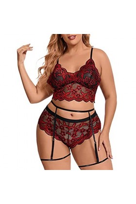MODSGUE Ensembles de lingerie pour femmes Perspective en dentelle Lingerie sexy Soutien-gorge érotique et culottes Cosplay Br