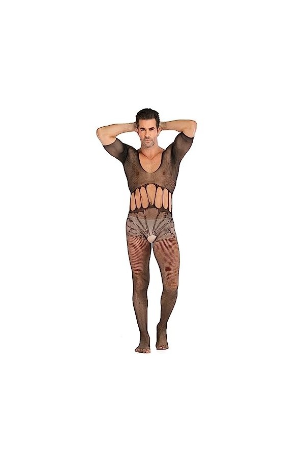 Générique Dé Coquin Collants sexy en résille pour hommes AH, One Size 