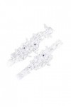 Lidahaotin 2Pcs / Set Femmes Filles Mariage Dentelle Jarretière Fleur Jarretelle Ensemble Bride Florale Bague Jambe
