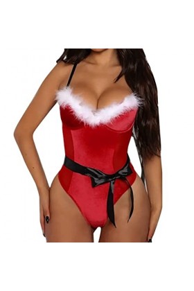 Noël Les Cadeaux danniversaire Ouverte Nightwear Coquine Hot Femme Lingerie Sexy Lace de Confort Push Up Sein Culottes Strin