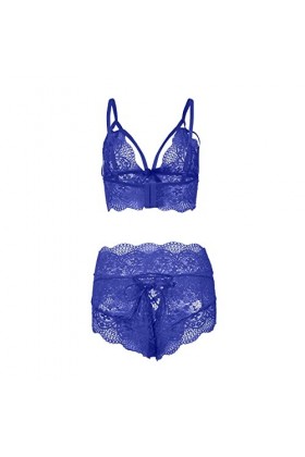 sous-Vetements Femme Sexy Lingerie Sexy Ensemble Erotique Vêtements De Nuit 2 Pièce Ensemble Soutien Gorge et String Dentelle