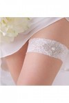 M5059 Jarretière élastique en dentelle strass diamant pour mariage
