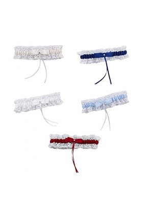 Jarretières de mariage en dentelle pour mariée sexy et extensible - Jarretière de bal pour femme - Ceinture souple avec joli 