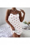 Briskorry Sous-vêtements sexy pour femme - Robe de nuit Stain Lady - Confortable - Dos nu - Grande taille