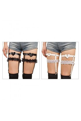 Mode Cuir PU Avec Pince Jambe Chaîne Femmes Cuisse Chaîne Punk Danse Bijoux Halloween Cosplay Fête Bijoux Cuisse Ceinture Étu