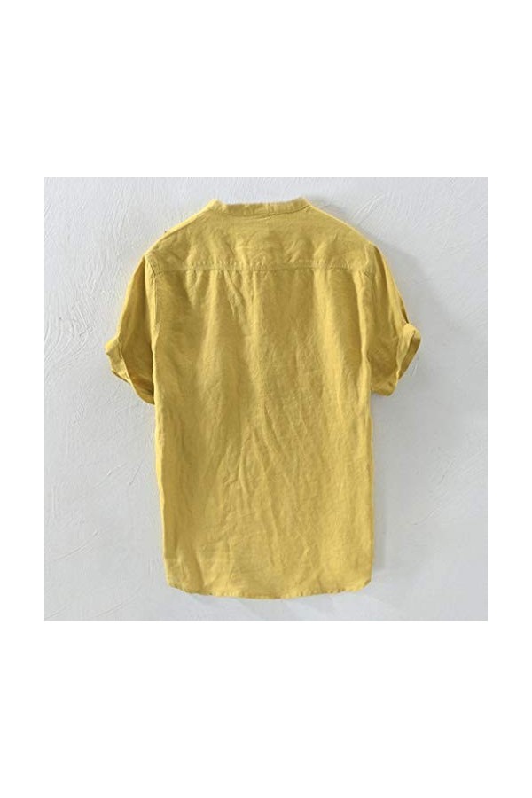 Chemise à manches courtes pour homme - T-shirt dété - T-shirt dété - Col rond - T-shirt dété basique - Sans manches - Déco