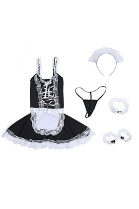 Deguisement de Menage Coquine, Costume de Soubrette Sexy pour Femme, Uniforme de Femme Soubrette, Costume de Soubrette, pour 