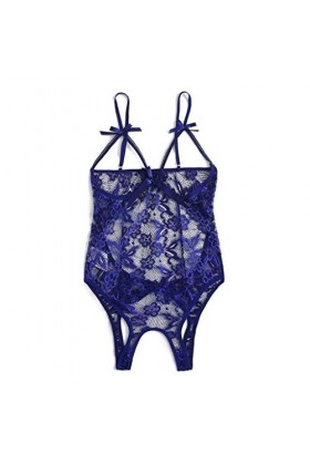 Fulidngzg Body sexy pour femme - Sous-vêtement sexy en résille - Lingerie sexy - Babydoll - Élégante - Grandes tailles - Ling