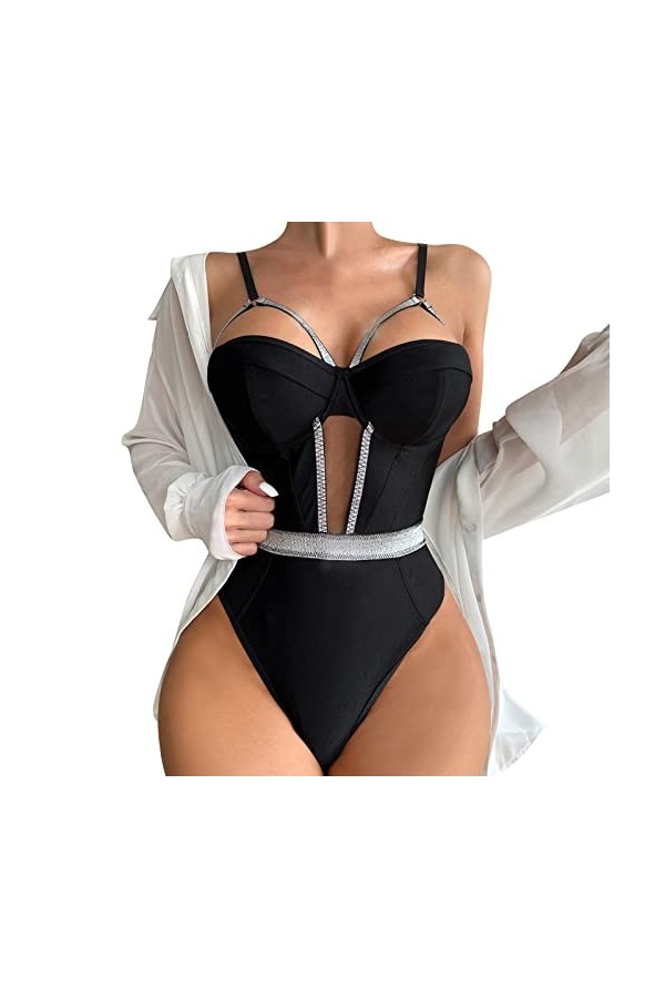 Cardigan dentelle lingerie manteau noir maille transparente épaules dénudées sexy robe bodycon robe discothèque fête femme mi