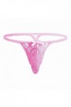 YpingLonk Modèle élégant Dentelle T-Back sous-vêtements pour Hommes Shorts G-String Petite Lingerie Pink, XL 